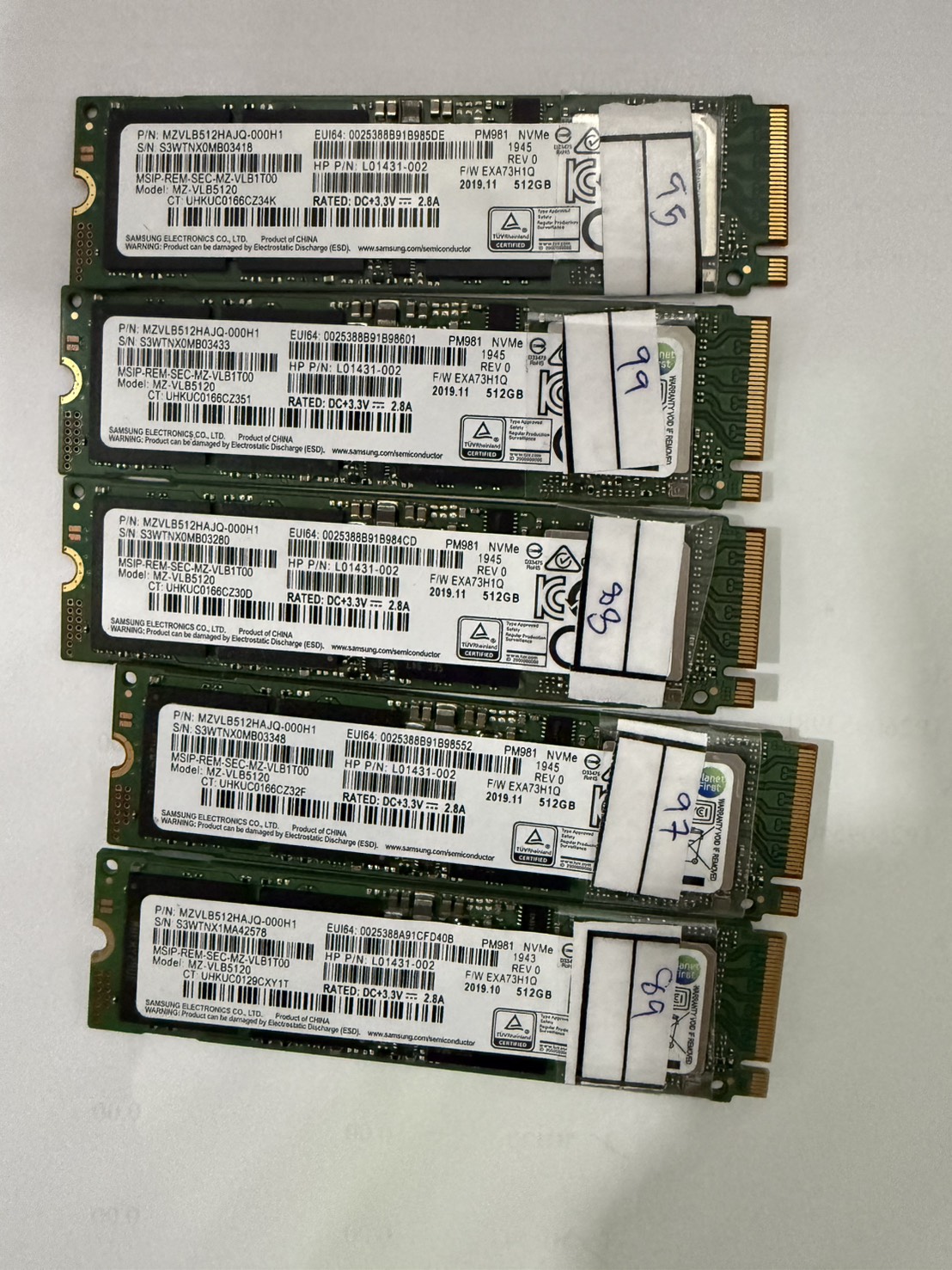 Samsung PM981 SSD 512GB M.2 NVMe
