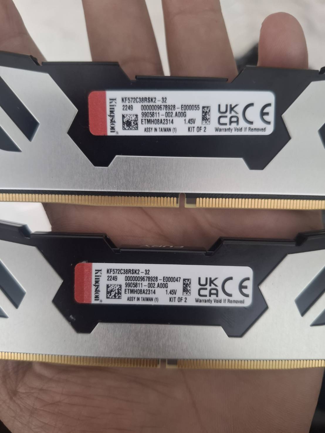 RAM DDR5 (7200) 32GB (16GBx2) Kingston Fury Renegade Silver