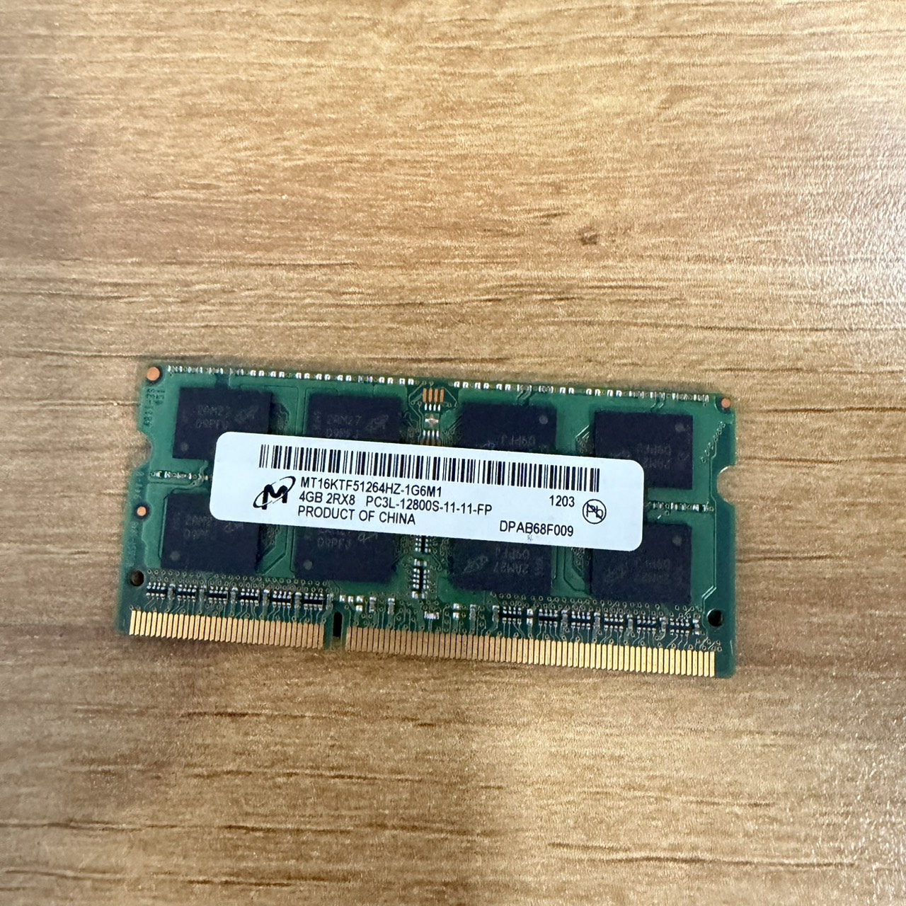 Micron 4GB 2Rx8 PC3L-12800S SODIMM RAM