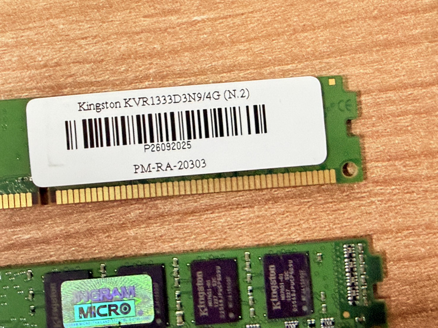 ขาย Ram Kingston KVR1333D3N9/4G รูปที่ 3