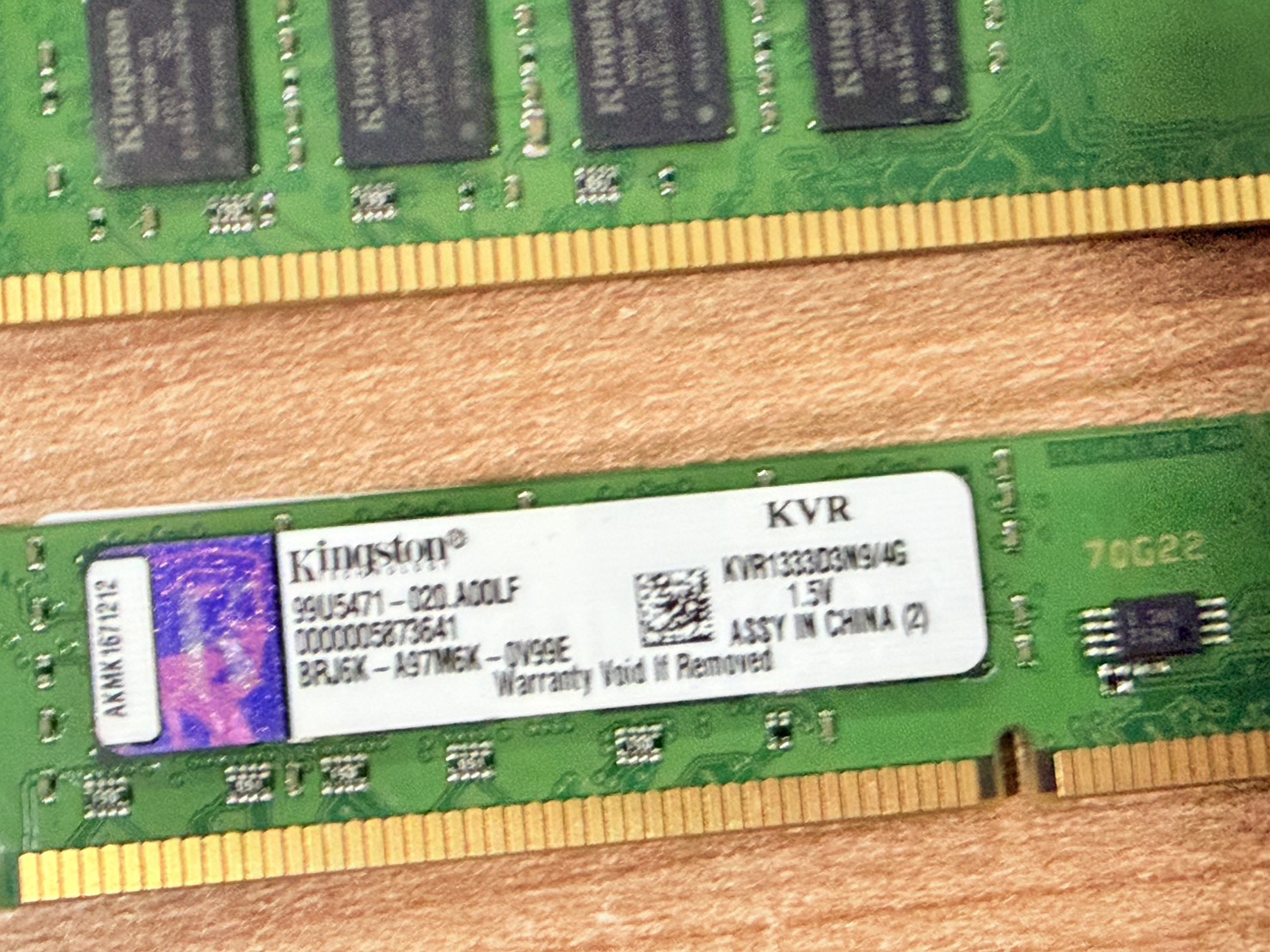 ขาย Ram Kingston KVR1333D3N9/4G รูปที่ 2