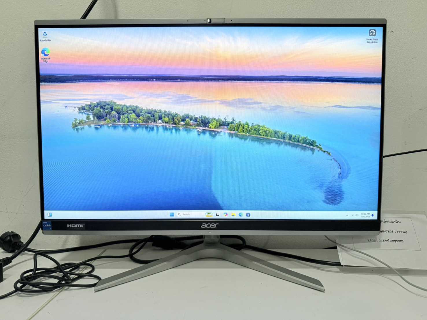 ขาย All-in-One Acer Aspire C24-1650(i3-1115G4/8GB/HDD 1TB) + Adapter จอ Drad สีดำ