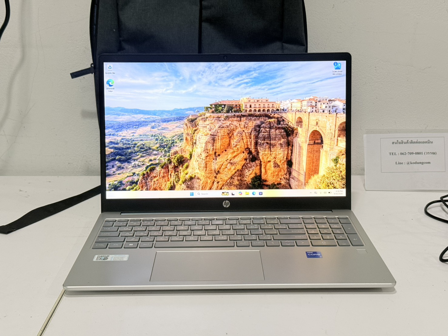 ขาย HP Laptop 15-fd0185TU (i5-1335U/16GB/M.2 512GB) + Adapter+กระเป๋า สุขภาพแบต 81%