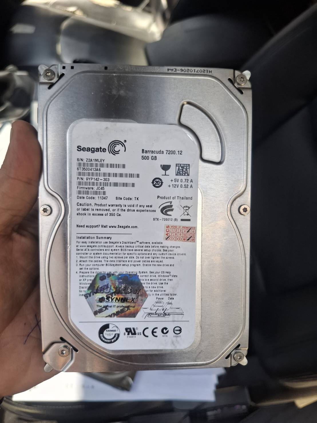 ขาย harddisk seagate Desktop hdd 500GB