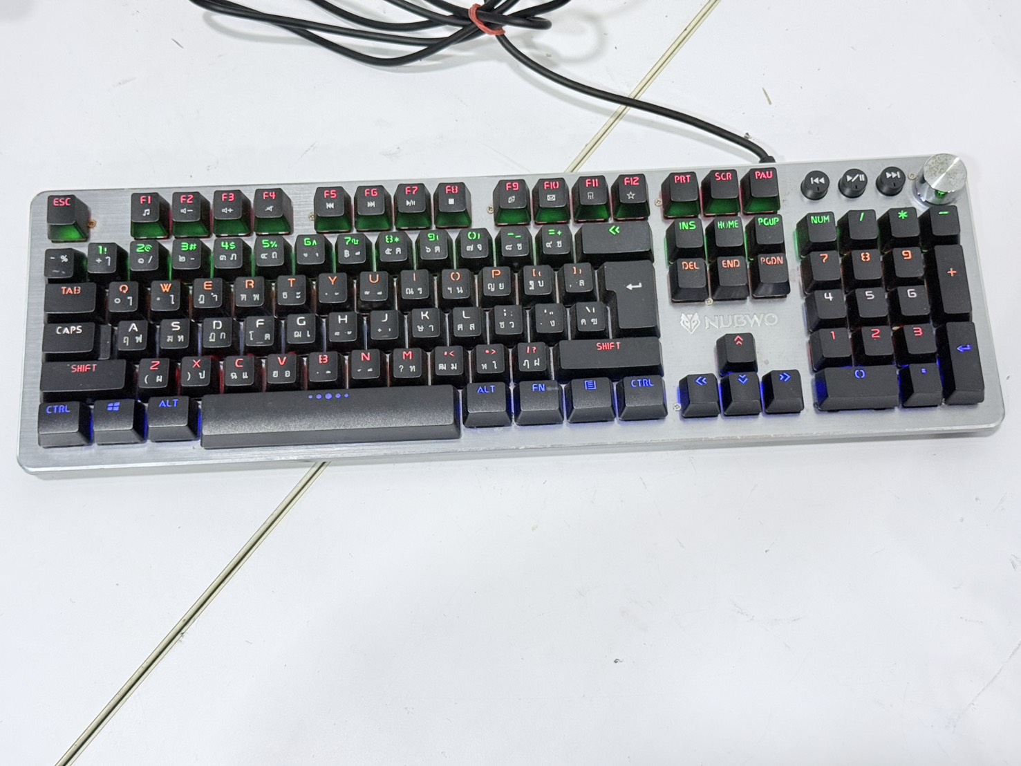 ขาย คีย์บอร์ด NUBWO NK-34 USB Keyboard (BLUE SWITCH)มีสนิมตามรูป