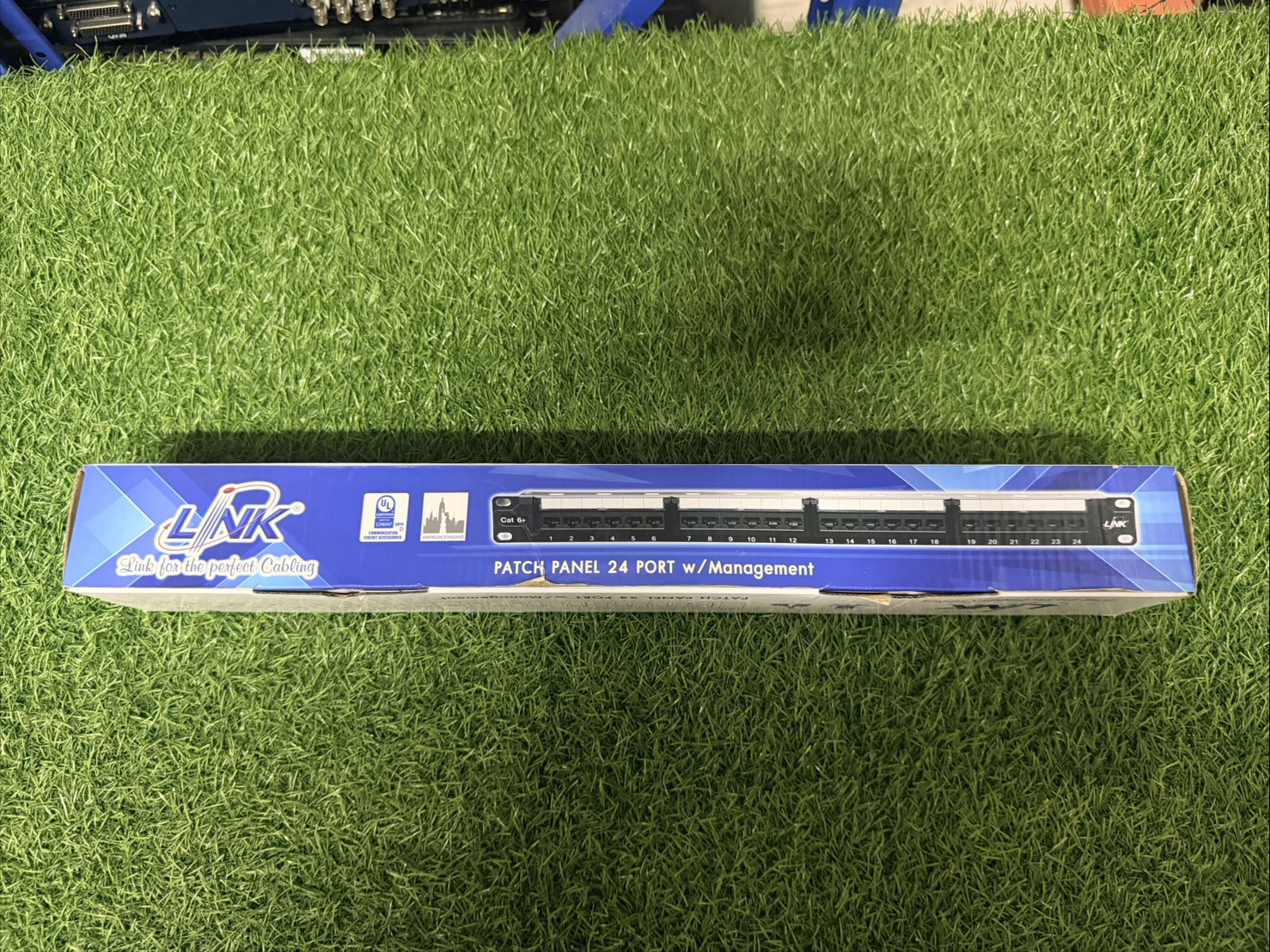 ขาย Link US-3124A CAT6 Patch Panel 24 Port (1U) W/Management, Dust Cover, New Lable