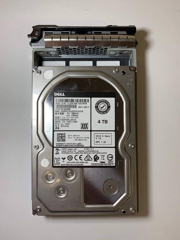ขาย harddisk server sata 4TB dell 61ffw hgst