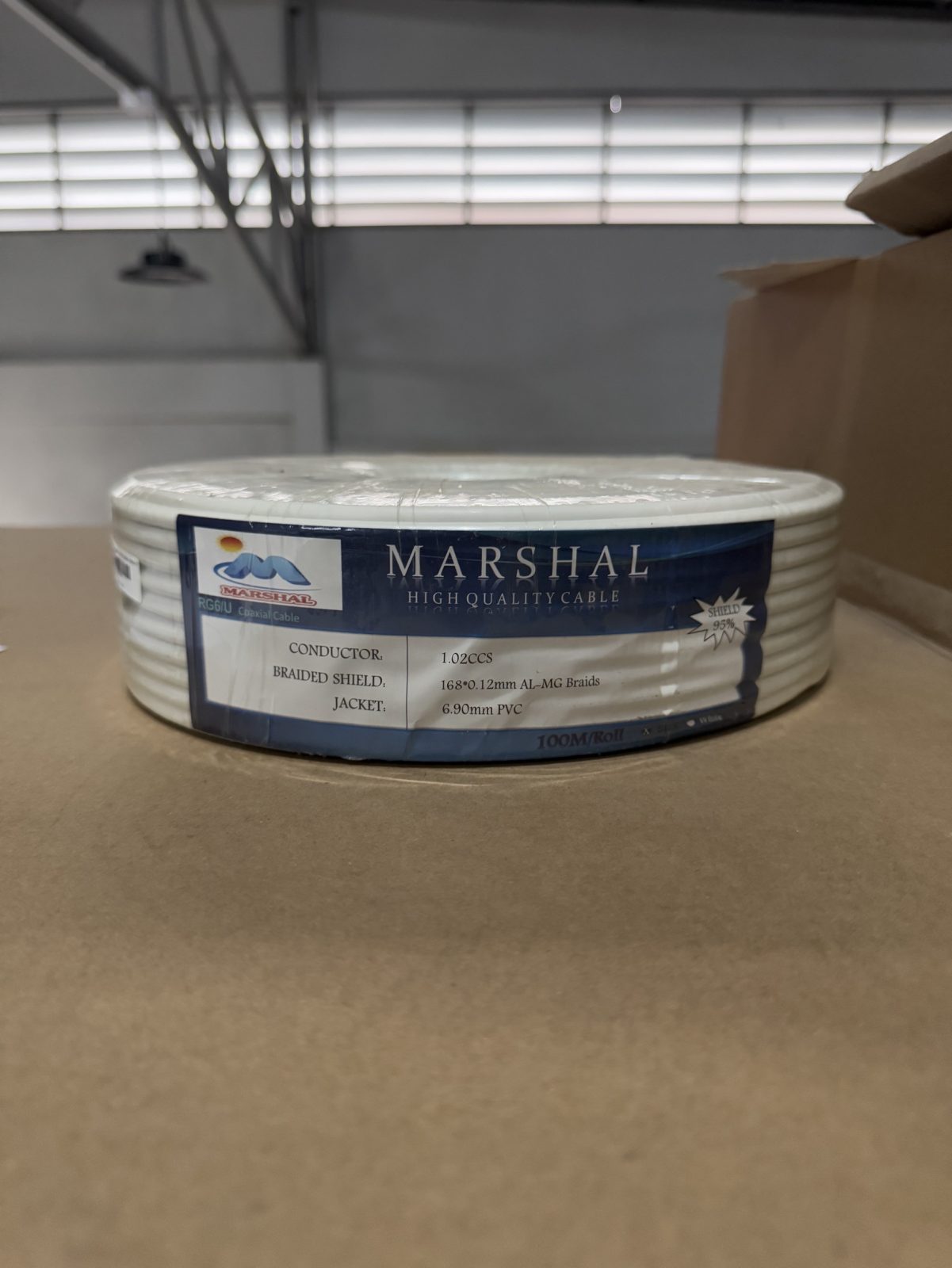 ขาย Marshal Cable 168*0.12mm AL-MG Braids 6.90mm PVC 1.02CCS 100M