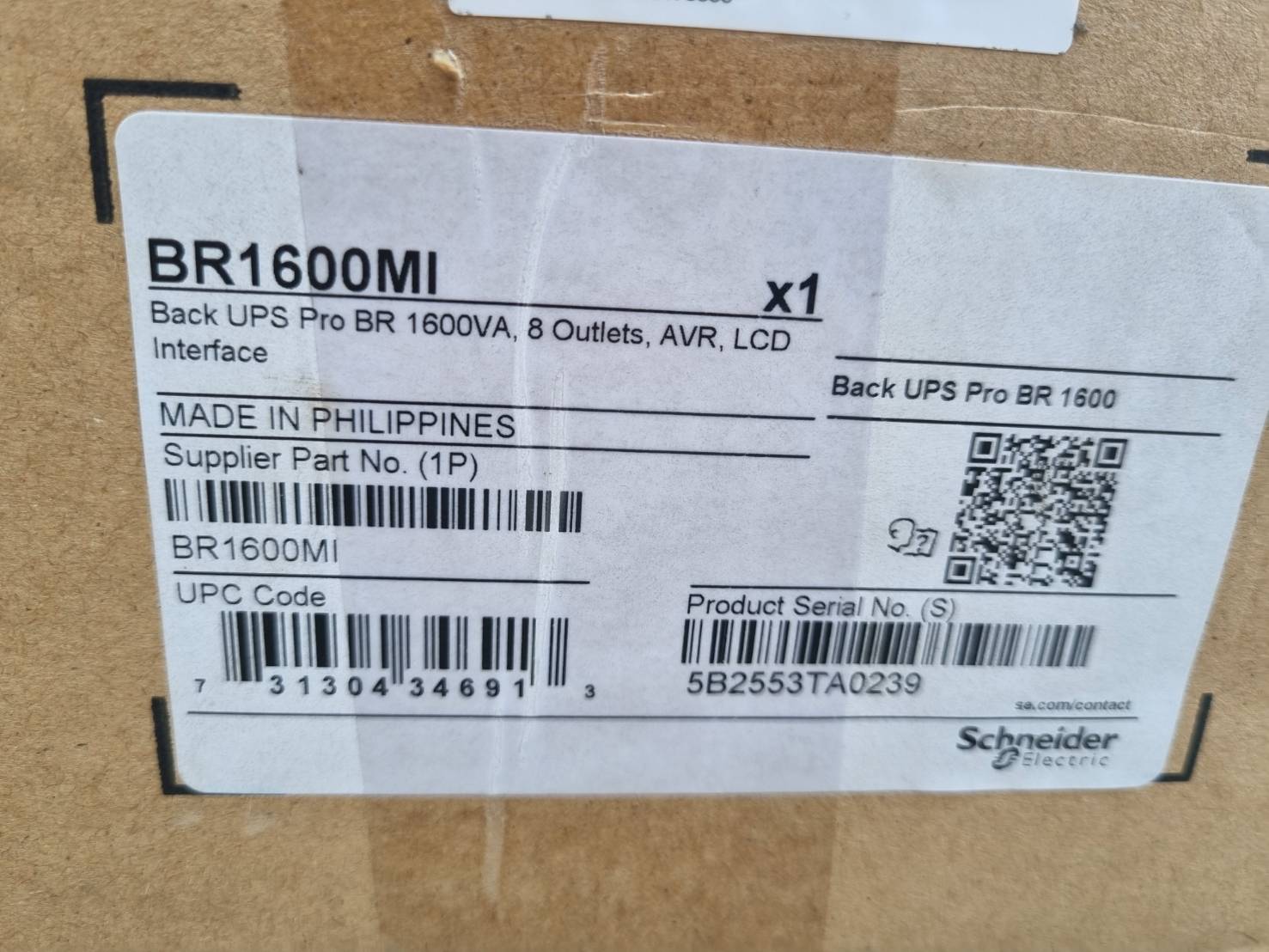 ขาย (BR1600MI) UPS “APC” Back-UPS Pro 1600VA/960W รูปที่ 3