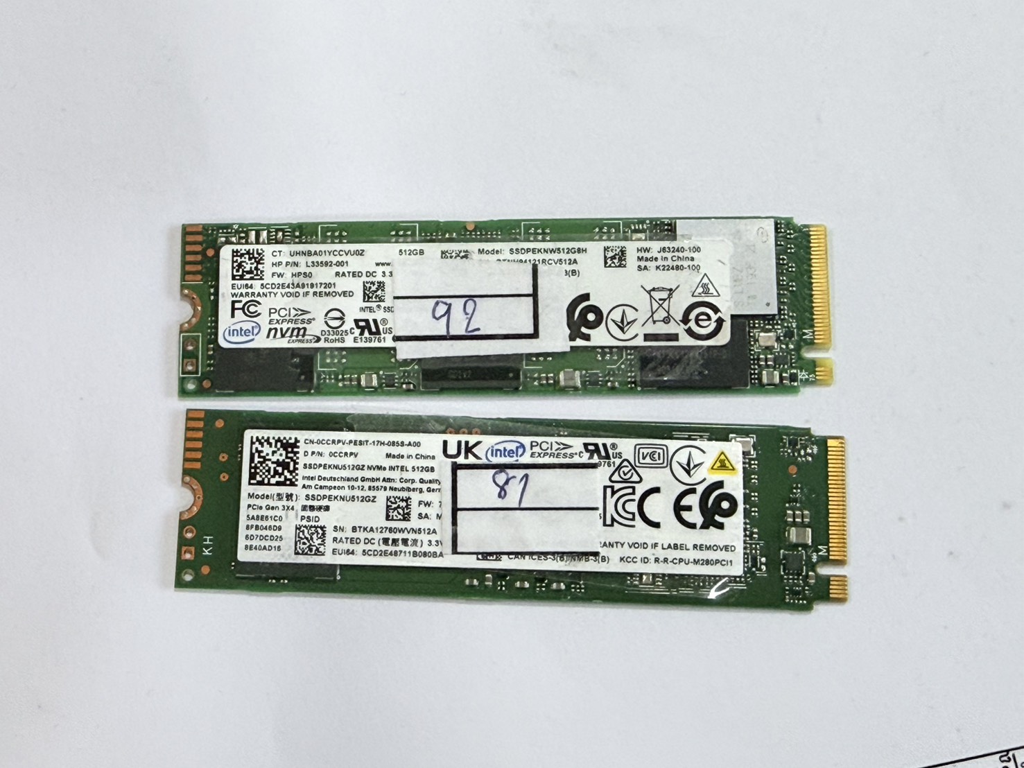 ขาย Intel SSD 512GB M.2 NVMe