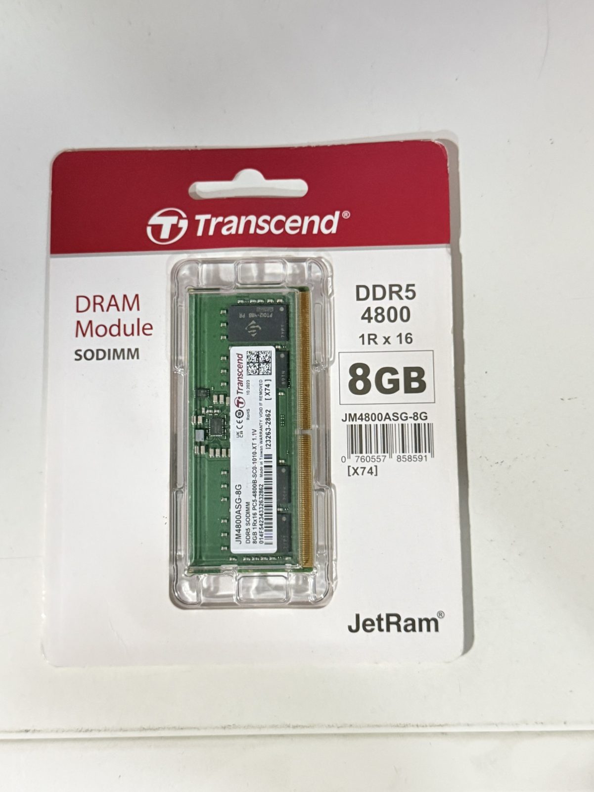 ขาย Transcend 8GB 1Rx16 PC5-4800B-SCO รูปที่ 2