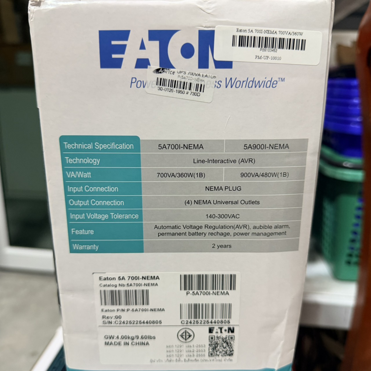 ขาย UPS Eaton 5A 700I-NEMA 700VA/360W รูปที่ 3