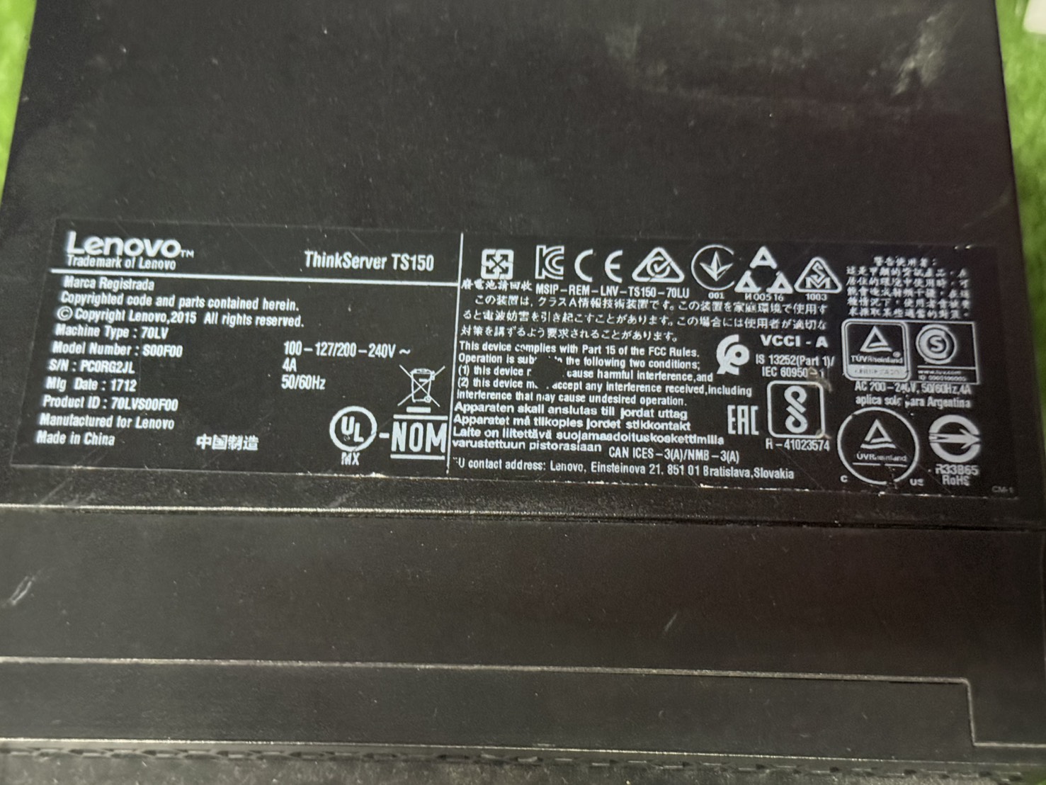 ขาย Lenovo ThinkServer TS150 (E3-1225V6 Ram 8GB HDD 1TB) รูปที่ 4