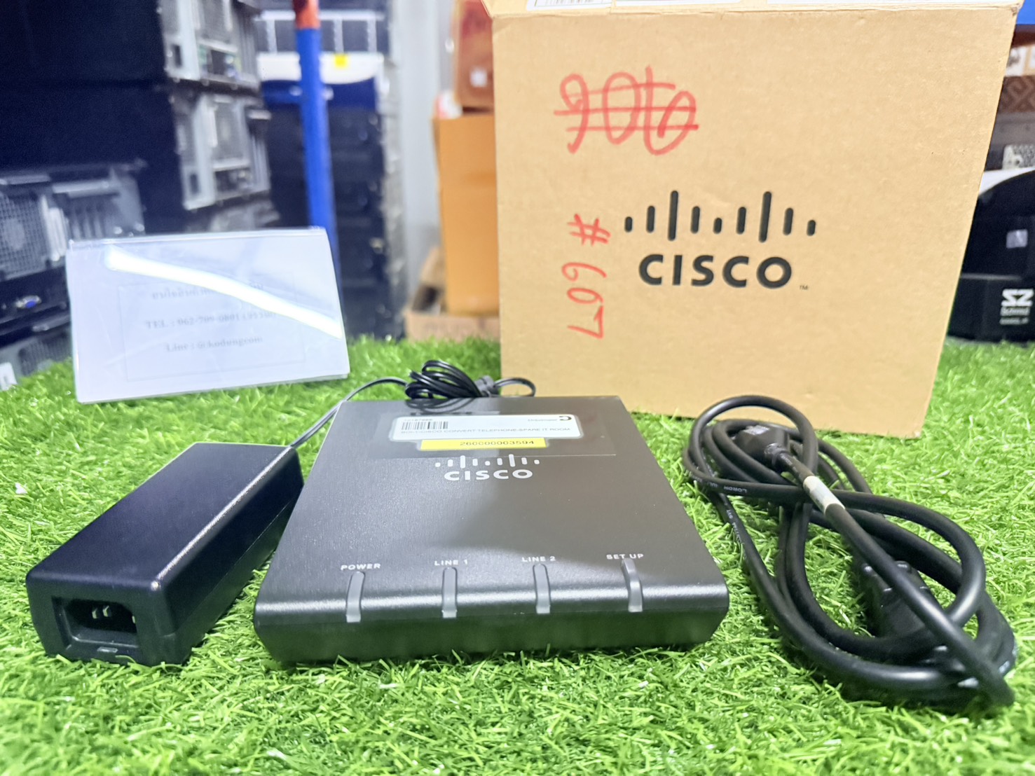 ขาย โทรศัพท์ IP Phone Cisco UC Analog Telephone ATA187+Adapter